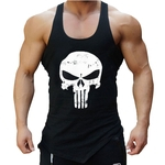 Homens Moda Impressão Muscle Musculação mangas shirt de alças