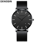 Fashion Quartz Date Watches Luxury Brand Stainless Steel Strap Men's Wrist Watch