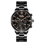 Homens Moda Quartz Relógio Round Dial Aço Inoxidável Assista Negócios Calendário Casual presente Estilo impermeável desportivo para o marido namorado