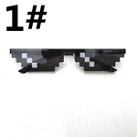 Homens Mulheres Óculos Óculos Thug Life 8 bits MLG Pixelated óculos de sol para os jogadores Minecraft