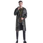 Homens Mulheres Outdoor Camuflagem longo Raincoat peça impermeável Rainwear