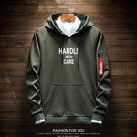 Homens New Casual Confortável solto espessamento Hoodie de mangas Compridas pulover Top