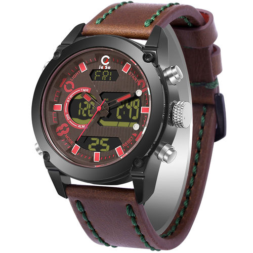 Homens Relógios Fashion Casual Desportivo Digital Relógio de Pulso Dual Core Waterproof Data Relógio