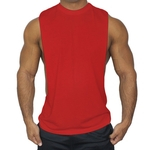 Homens Side Slit Vest Colete de Esportes Musculação Formação desgaste