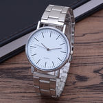 Homens Simples Aço Watchband Relógio de Luxo de Moda Relógio de Quartzo