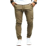 Homens Slim Fit Urban tornozelo Banded calça casual calças lápis Jogger Esportes