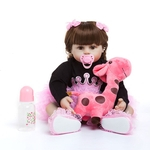 Hoomai Big desconto de 22 polegadas Reborn Doll Girl Bebe ou menino pano corpo realista Newborn Baby Doll Enraizado Criança cabelo Presente Bedtime Jogar Toy