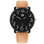 Hot Man Leather Watch Whatever Late Anyway Letter Watches Pointer glow