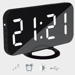 Hot Multifunções Espelho Led Relógio Digital Clock Snooze Mostrar Tempo Noite Led Luz Tabela Desktop Despertador