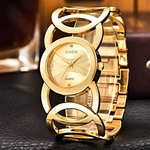 HOT XIWomen's Fashion Watch Stainless Steel Band Analog Quartz Wrist Watch