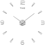 HUN Furar casa DIY Wall Clock asjustable Tamanho Acrílico decorativa Relógio para Sala
