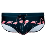Homens Moda Flamingo Impressão Briefs Calção