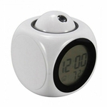 Multifuncional Alarm Clock LED projeção de voz Talking Clock