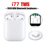 I77 TWS Smart Sensor 1: 1 réplica Fone de ouvido Bluetooth 6D Super Bass sem fio 5.0 fone de ouvido PK i12 i10 i20 i30 TWS PK W1 Chip