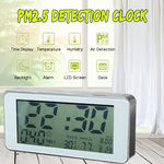 2in1 Lcd Pm2.5 Air Detector Digital Alarme Relógio Calendário Temperatura Umidade 1