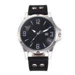 Individual Casual Calend¨¢rio dos homens Watch Men Belt esporte e lazer rel¨®gio de quartzo