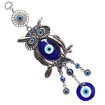 Início Olhos Azuis Coruja vidro decoração da parede Turco Estilo pendurado pingente
