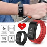 Inteligente Pressão Banda Sangue Assista F1 inteligente pulseira relógio Heart Rate Monitor SmartBand sem fio para iOS Android Phone Acessórios Utility Assista