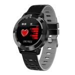 Inteligente Pulseira Blood Pressure Passo Conde Push Notification cor da tela do Bluetooth Sports Rodada Dial relógio impermeável