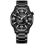 Men's Wristwatch INTERVALO 5109 relógio de pulso simples impermeável Steel Band Noctilucence Quartz para esportes