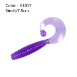 Water.Sniper 12pcs / lot Worm Softbait Grub Lure Bait Crappie Trout Baixo isca iscas de pesca 3inch / 7,5 centímetros / 4,1 g