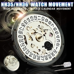 Japão relógio mecânico automático dia data movimento relógio de pulso acessórios NH35