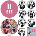 Jóias Presentes Bangtan Boys Todos Os Elementos Metálicos Emblemas Redondos 58mm Broche Para Fãs Lembrança