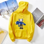 Hao Kaws Unisex Thicken Camisola Do Hoodie Dos Desenhos Animados Dormir Boneca Casal Usar Solto Pulôver