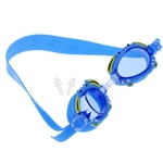 Kids Anti-Fog Waterproof PC Óculos De Natação Óculos Cute Caranguejo Frame Blue