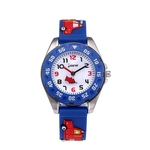 Kids Cartoon Watch Relógio De Pulso Bonito Do Motor De Fogo 3D Para Meninos