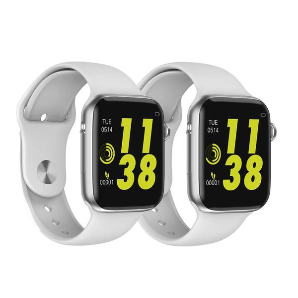 Kit 1 Relógio Inteligente SmartWatch W34 Branco + 1 SmartWatch W34 Branco - Smart Bracelet