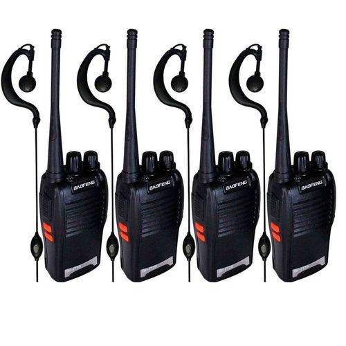 Kit 4 Radio Comunicador Walk Talk Baofeng Bf-777s