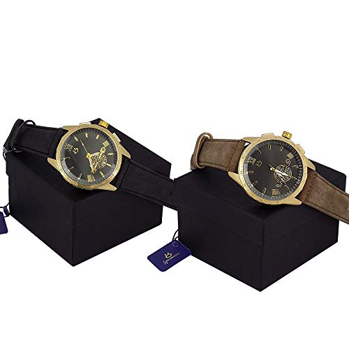 Kit Com 2 Relógios Orizom Couro Original + Caixa + Garantia