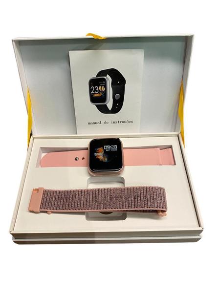 Kit com 2 Unds Relógio Smartwatch Rose Original Inteligente - Wf