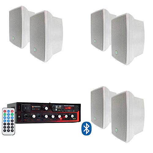 Kit de Som Ambiente Premier Audio Slim Rcv300bt Bluetooth + 6 Caixas de Som Jbl C321b