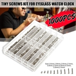 1000 Pc Pequenos Parafusos Porca Eletrônica Kit Sortimento para Óculos Assista Celulares