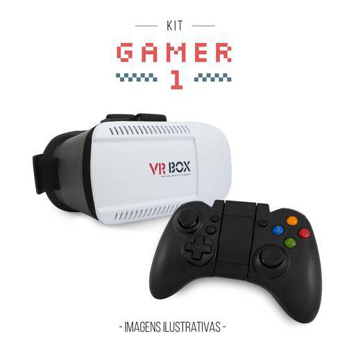 Kit Gamer Oculos de Realidade Virtual 3d Gear + Joystick para K10 Pro