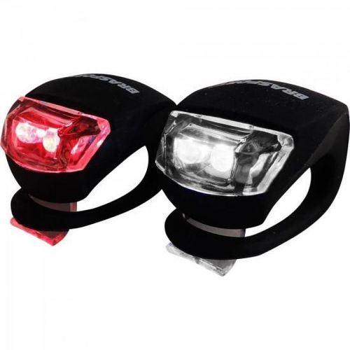 Kit Lanterna Led P/ Bike Preto Brasfort