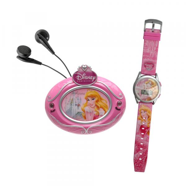 Kit Princesas Disney Relógio Digital e Rádio FM - Aurora - Candide