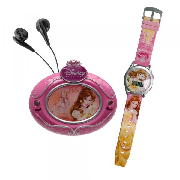 Kit Princesas Disney Relógio Digital e Rádio FM - Bela - Candide