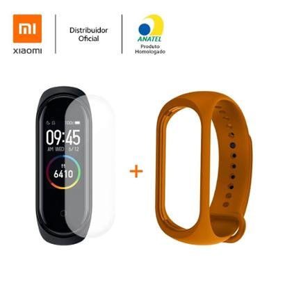 Kit Pulseira Mi Band 4 Xiaomi + Película + Pulseira