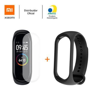 Kit Pulseira Mi Band 4 Xiaomi + Película + Pulseira