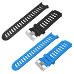 Kit 2 Pulseiras de Silicone Preto e Azul Celeste para Relógio Garmin Forerunner 910XT