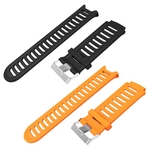 Kit 2 Pulseiras de Silicone Preto e Laranja para Relógio Garmin Forerunner 910Xt