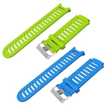 Kit 2 Pulseiras de Silicone Verde Limão e Azul Celeste para Relógio Garmin Forerunner 910XT