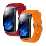 Kit Pulseiras de Silicone Vermelho e Laranja para Relógio Samsung Gear Fit 2