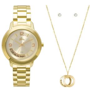 Kit Relógio Allora Feminino Serena AL2315AI/K4X - Dourado