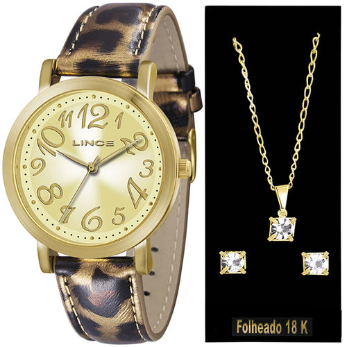 Kit Relógio Analógico Feminino Lrc4303l K110c2tm Dourado - Orient