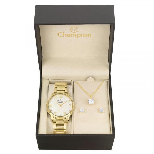 Kit Relógio Champion Feminino Elegance - CN26028W - Magnum