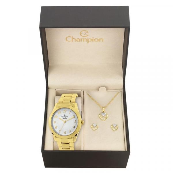 Kit Relógio Champion Feminino Elegance - CN26484W - Magnum